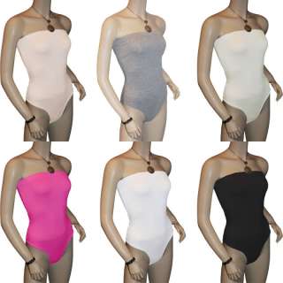 Ladies Strapless Bodysuit Womens Bandeau Tops Sz 12 14  