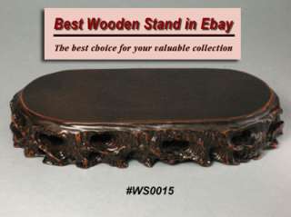 Wood Stand For Figurine, Netsuke Carving Display WS0015  
