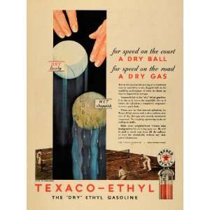   Dry Gasoline Petroleum Tennis Ball   Original Print Ad