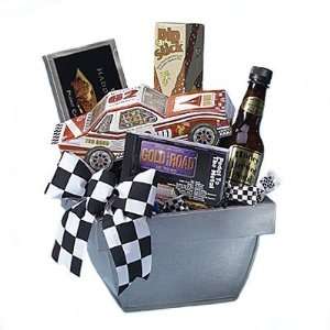 Car Racing Themed Gift Basket   Great Fathers Day Gift Idea  