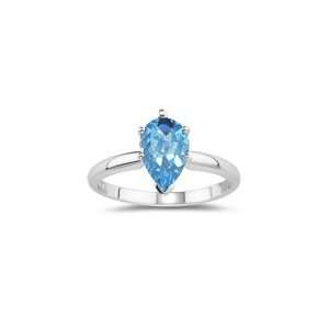  4.55 Cts Swiss Blue Topaz Solitaire Ring in Platinum 5.0 Jewelry