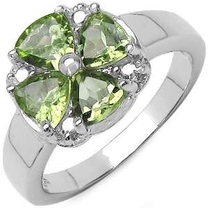  3.60 ct. t.w. Peridot and White Topaz Ring in Sterling 