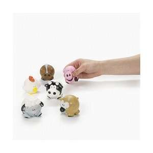  Farm Animal Shaped Relaxable Balls (1 dozen)   Bulk [Toy 