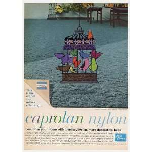   Chemical Caprolan Nylon Carpet Bird Cage Print Ad