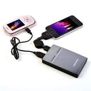  Backup Battery Power Bank with DuaL USB Port Charger Adapter Pack 