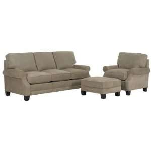  Reese Fabric Upholstered Sofa Set w/ Down Seat Upgrade 