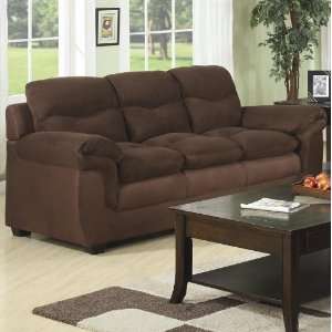 Coaster Piper Casual Upholstered Sofa   Chocolate 