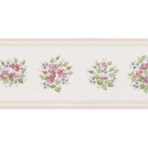   Bouquets Lavender Wallpaper Border in Floral Prints