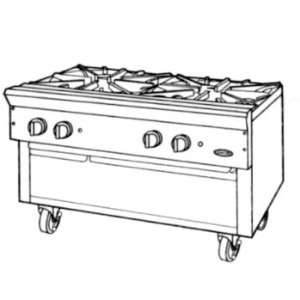  DCS 36 Inch Commercial Stock Pot and Wok Range