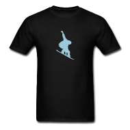 Shirts ~ Mens Standard Weight T Shirt ~ Snowboarder. (flex)