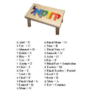  Hebrew Name Puzzle Stool Toys & Games