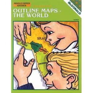    13 Pack MCDONALD PUBLISHING OUTLINE MAPS THE WORLD 